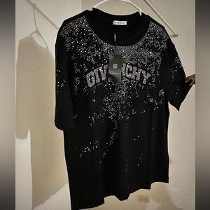 Givenchy Black Tee with Sparkling Accents